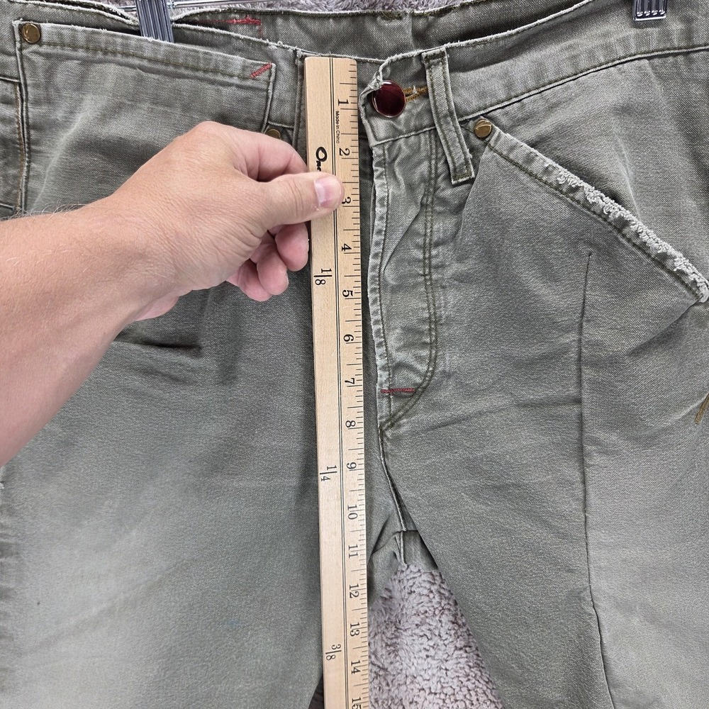 Vintage Levis Engineered Jeans Mens Green Twisted Button Fly Fits 32x30 - Picture 7 of 16